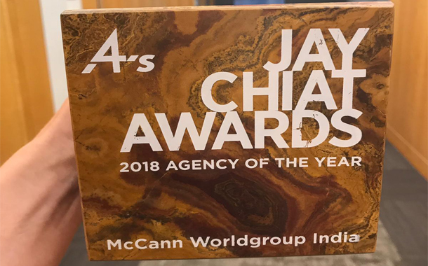 McCann WG India wins 'Agency of the year' at Jay Chiat Awards For Strategic Excellence