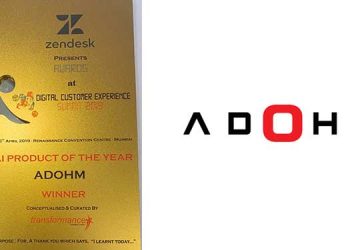 ADOHM wins the AI product of the year at Digital Customer Experience Summit and Awards 2019