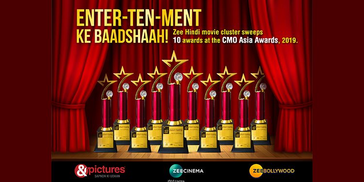 ZEE Hindi Movies Cluster wins big at the CMO Asia Awards 2019