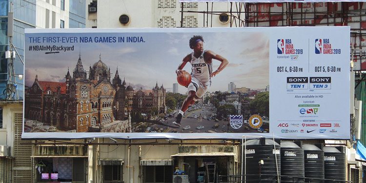 MOMS executes #NBAInMyBackyard outdoor campaign for the first ever NBA India Games 2019