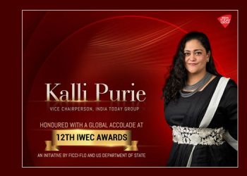 India Today Group's Vice Chairperson, Kalli Purie Wins IWEC award for business excellence