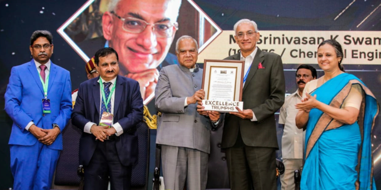 AC Tech bestows Srinivasan K Swamy with Distinguished Alumni Award