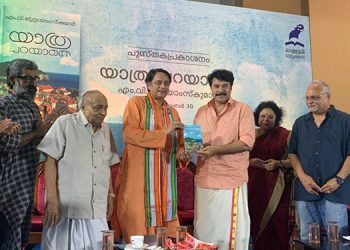MV Shreyams Kumar maiden travelogue Yathra Parayathe released
