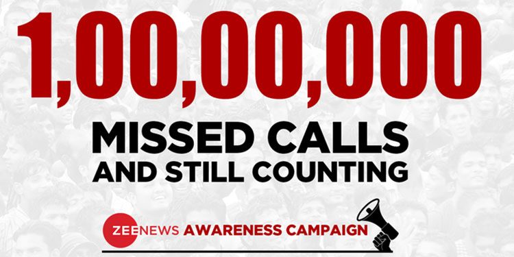 ZEE News runs Missed Call Campaign to create awareness on CAA