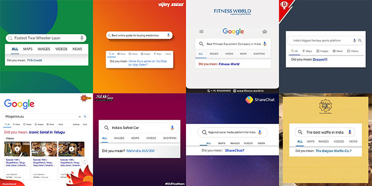 Brands bring out creative search terms to art interesting #DidYouMean posts!