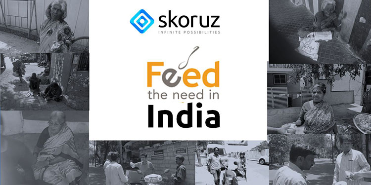 Skoruz Technologies’ #FeedTheNeed initiative provides food and educates the people on streets amidst Covid-19 Lockdown