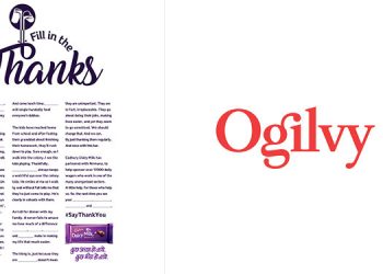 Cadbury and Ogilvy reach out to 3.2 million readers, enabling them to acknowledge the ones who make life easier with a 'Heart Felt Thank You note'