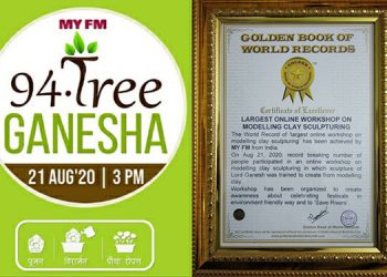 MY FM Conducted the largest online Ganesha-Idol-making Workshop on 21st August