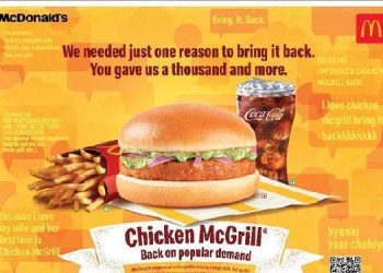 McDonald’s India North and East launches #McGrillisBack campaign after the return of its Chicken McGrill
