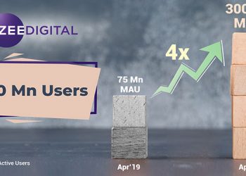 ZEE Digital crosses 300 million MAUs; Grows 4x from 75 million in 2 years