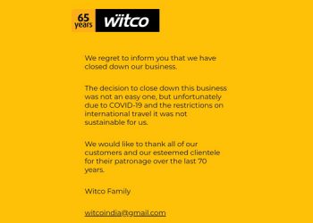 70-year-old South Indian Multi-brand retailer Witco shuts shop due to the pandemic crisis