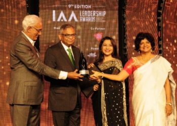 N Chandrasekaran honoured with the IAA Business Leader of the Year Award