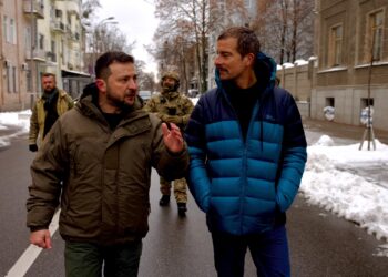 Bear Grylls explores Ukraine's war zone with President Zelenskyy in Discovery documentary