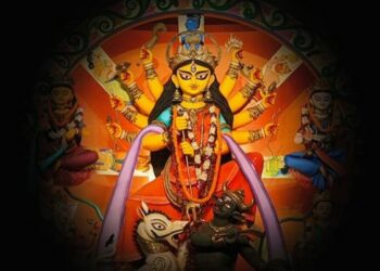 Eveready lights up Kolkata with Maa Durga display made of light